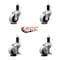 Service Caster 2 Inch Thermoplastic Wheel 1-3/8 Inch Expanding Stem Caster Set with 2 Brakes SCC-EX05S210-TPRS-138-2-SLB-2 - alternate 5